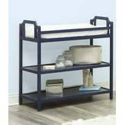 DUOSONG Celeste Changing Table, Solid Wood Furniture, Blue, 1 Count